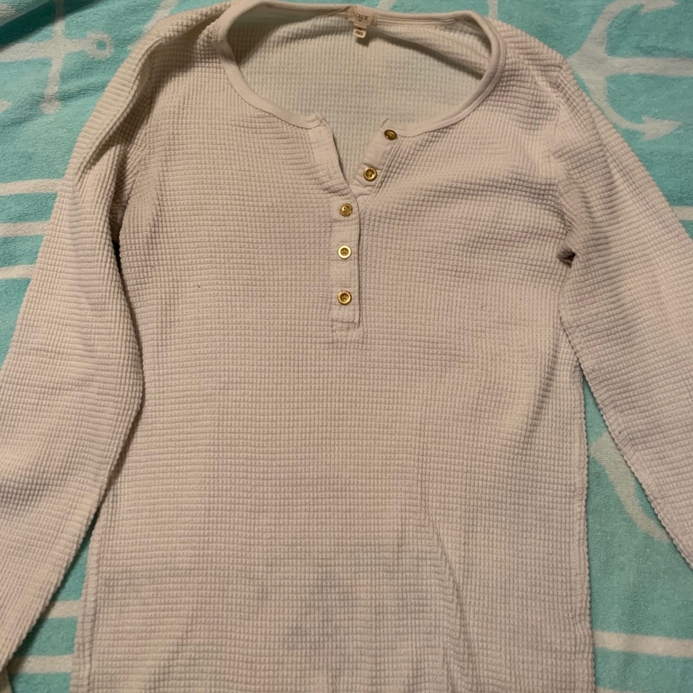 Cream Waffle Long Sleeve